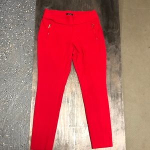 Red stretchy pants